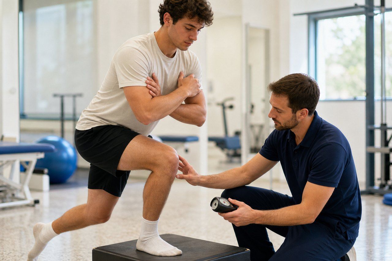 Atleta durante il ritorno progressivo allo sport dopo la ricostruzione del crociato